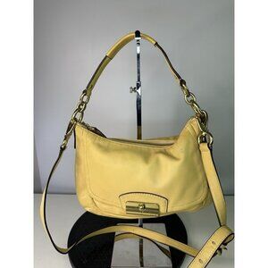 Coach Kristin Buttercup Yellow Leather Convertible Crossbody Shoulder Bag F22308